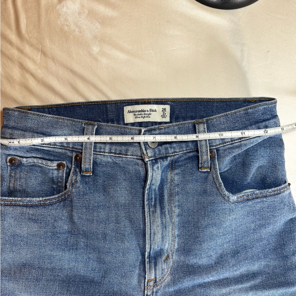 Abercrombie and Fitch jeans ankle straight ultra high rise size 26 short 2 short - Picture 5 of 9